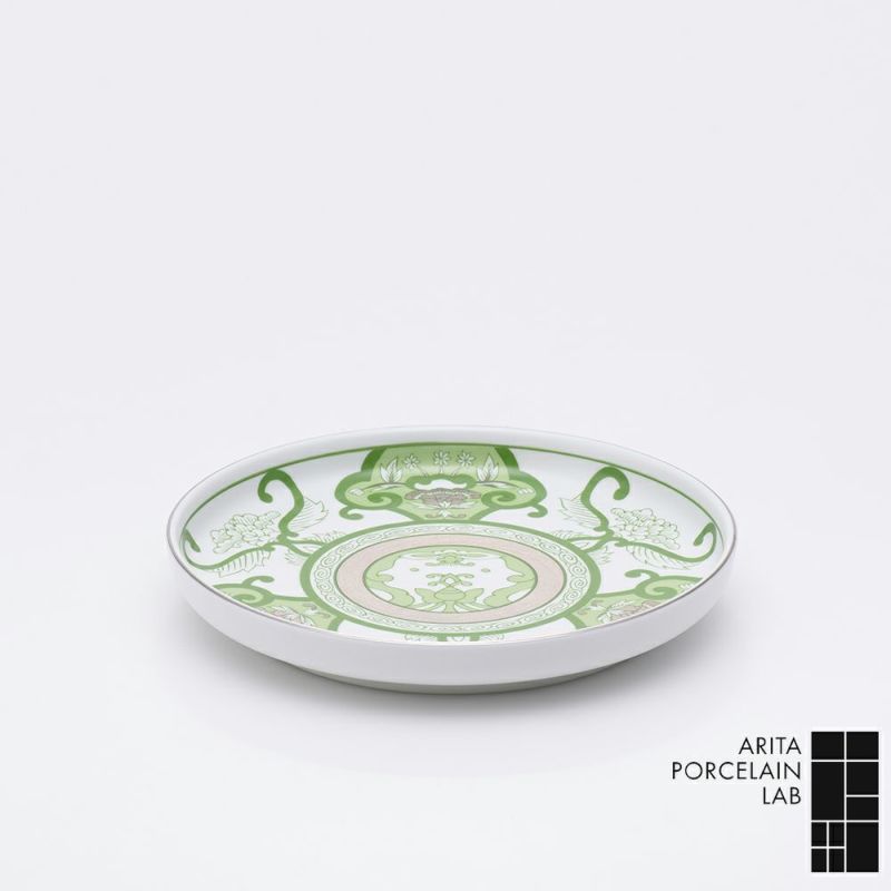 JAPAN TEA 和皿 19cm 古伊万里草花紋 グリーン | ARITA PORCELAIN LAB