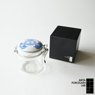 JAPAN SNOW 密閉保存瓶 キャニスター ブラック 古伊万里草花紋 化粧箱入 | ARITA PORCELAIN LAB